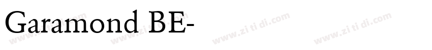 Garamond BE字体转换 Garamond BE字体转换
